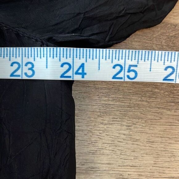 Click Color Me Cotton Womens 3/4 Sleeve Flowy Crinkle Layer Midi Dress Black XXL - Picture 7 of 8